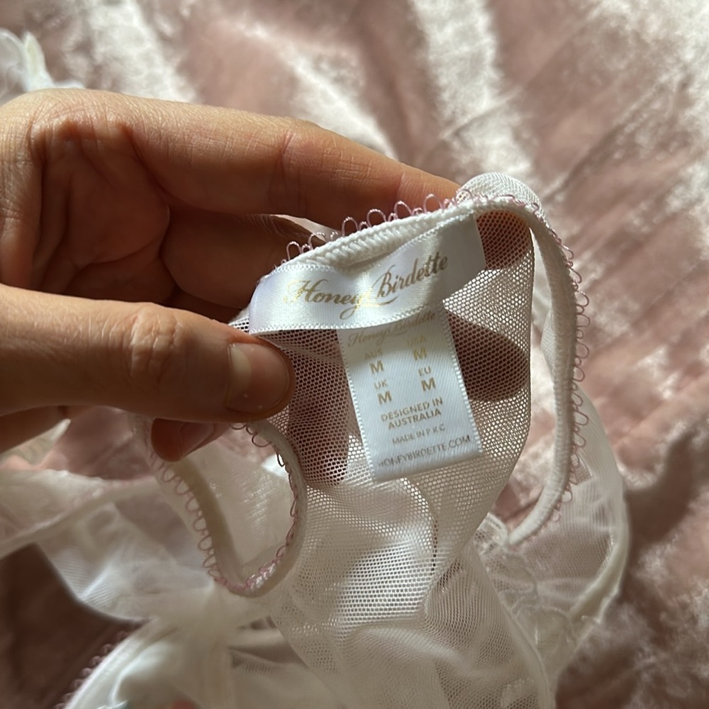 Honey Birdette Fleur Bra, Thong, Panty - Picture 12 of 13